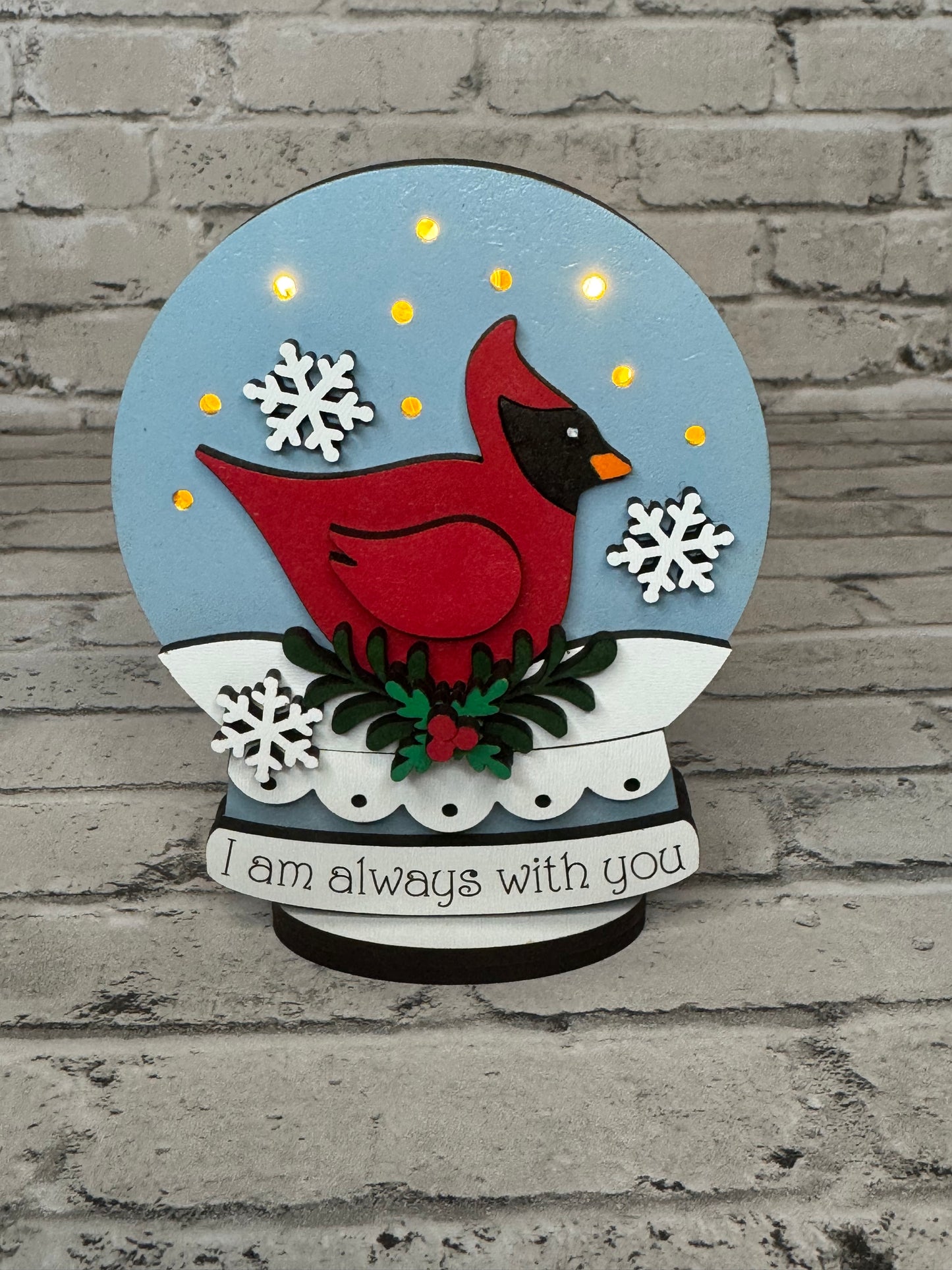 Cardinal Lighted Snowglobe