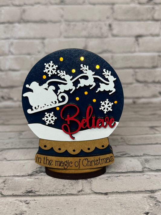 Believe Lighted Snowglobe