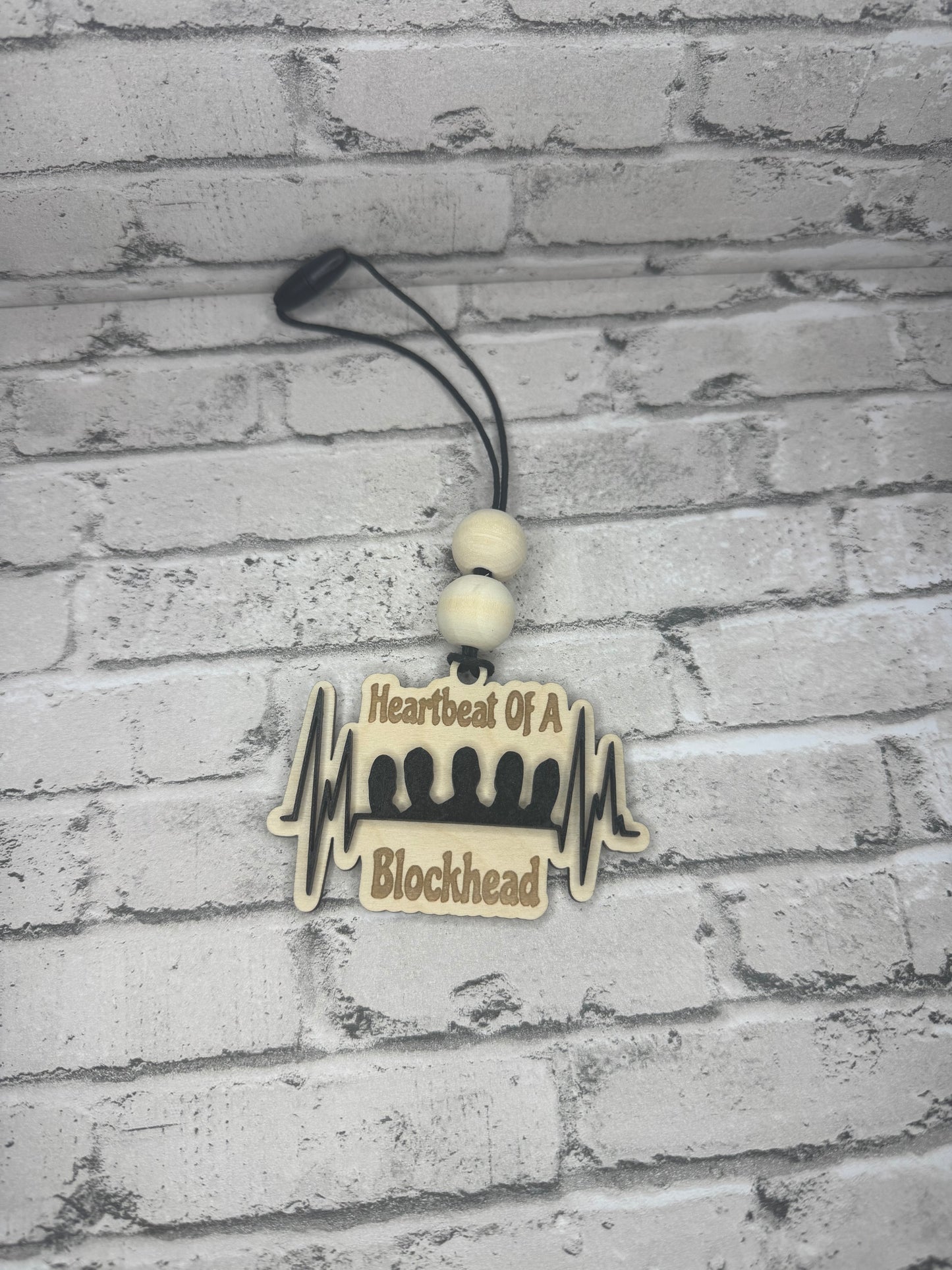 Heartbeat of a Blockhead Car Charm