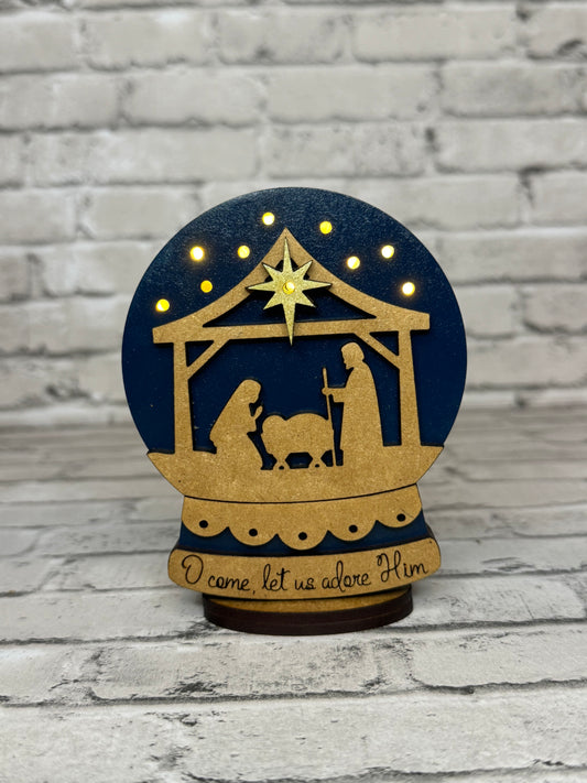 Nativity Lighted Snowglobe