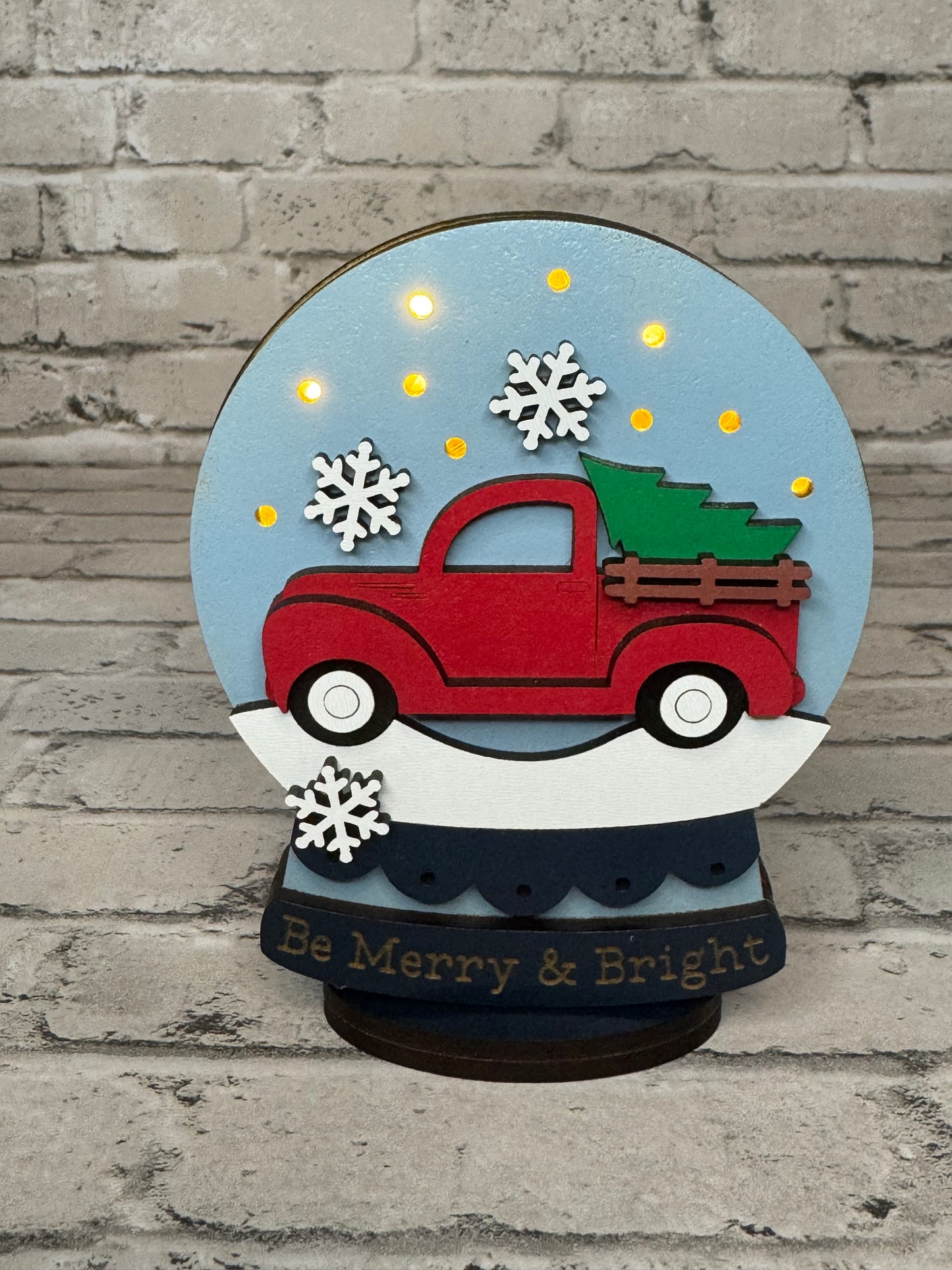 Truck Lighted Snowglobe